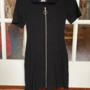 Reformation Stretch Black Dress with Zipper